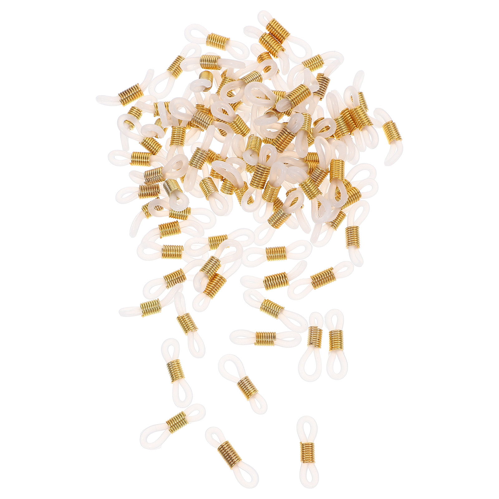 Sunglass Retainer Cord - 100 Stück Silikon-Brillenketten-Endstücke, rutschfester Verbindungsstückhalter für