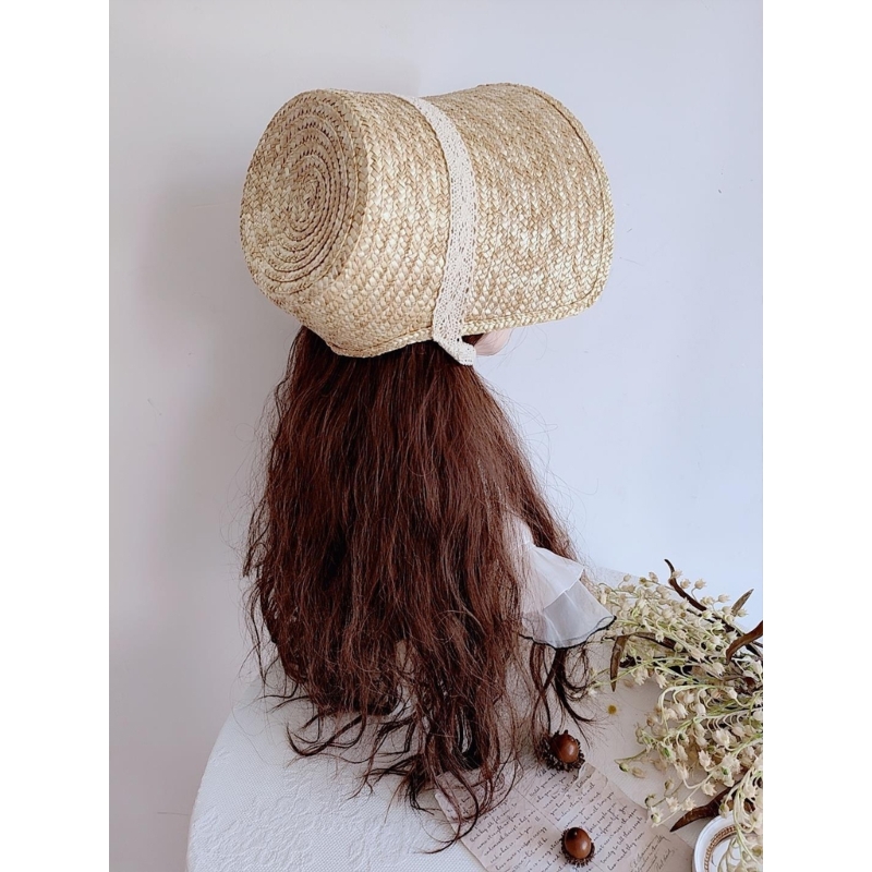 Süßes Mädchen Sonne LolitaStyl – Bucket Hat Straw Bewertung und Preis