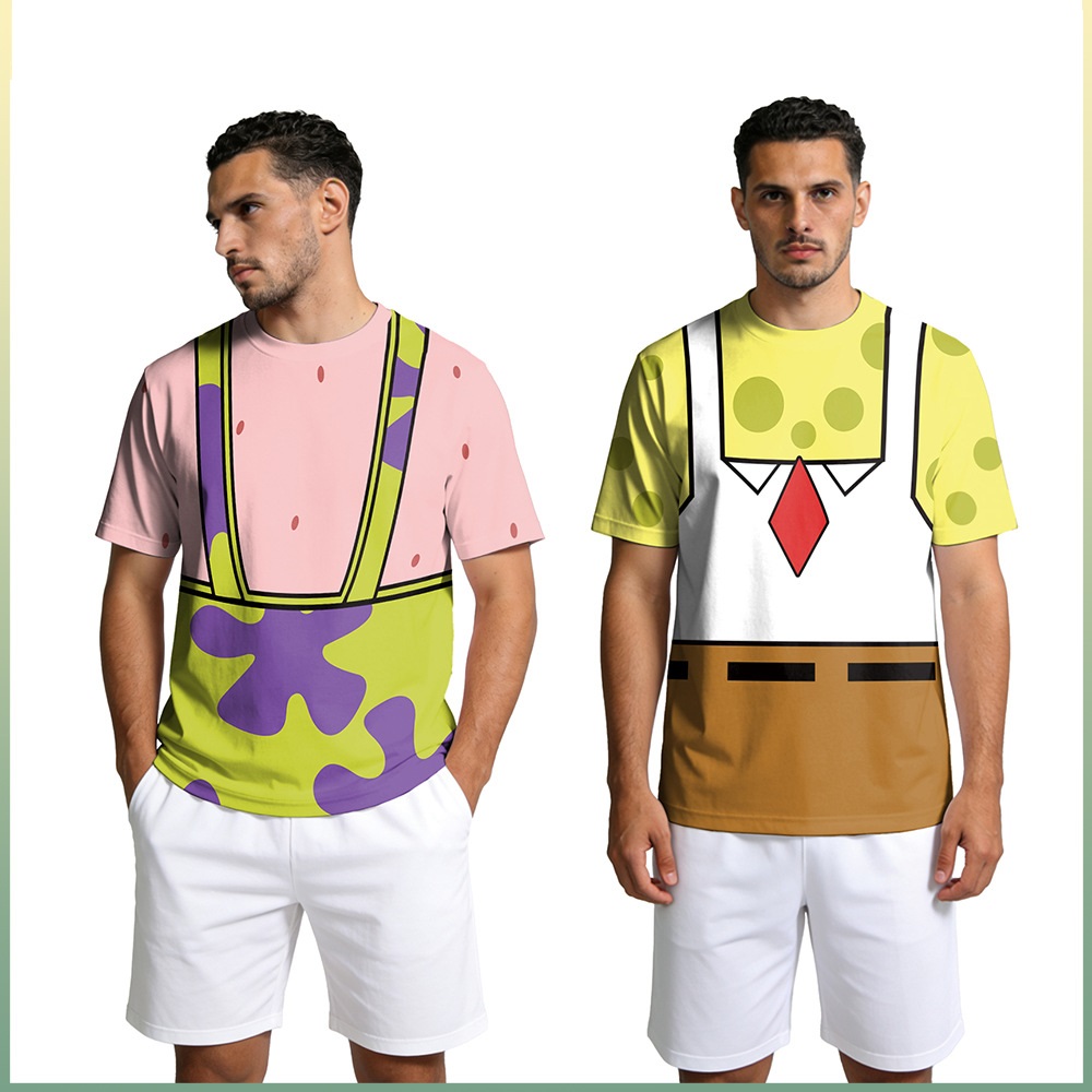 Sponge & Patrick Star Cosplay  – Tee Graphic Print Bewertung und Preis